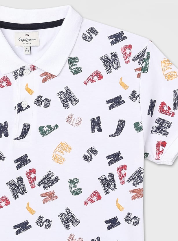PEPE JEANS Boys Printed Polo T-shirt