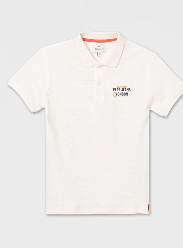 PEPE JEANS Boys Graphic Print Polo T-shirt