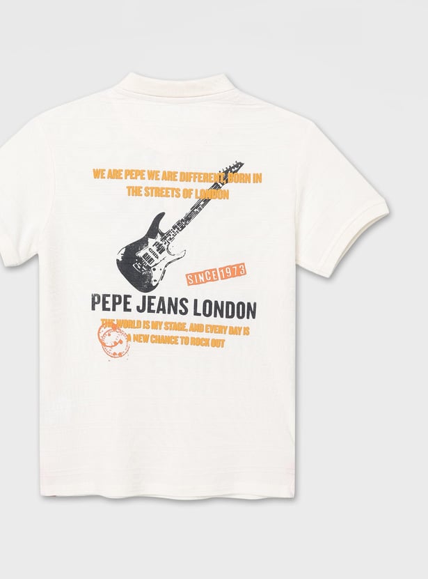PEPE JEANS Boys Graphic Print Polo T-shirt