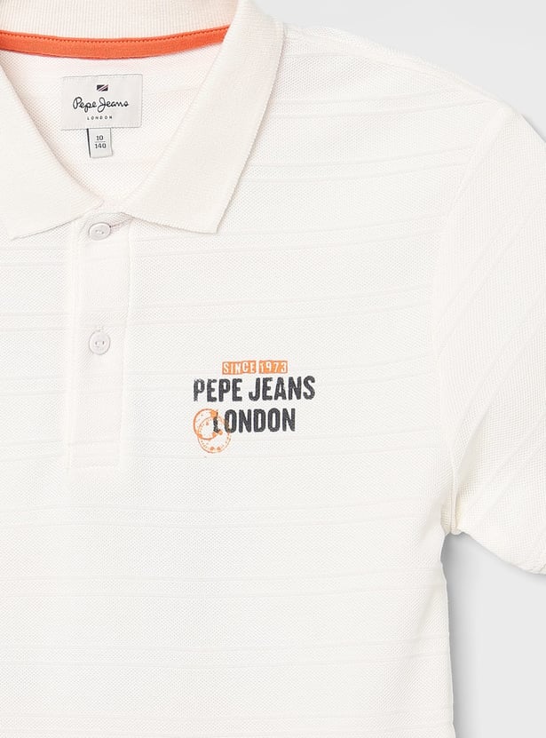 PEPE JEANS Boys Graphic Print Polo T-shirt