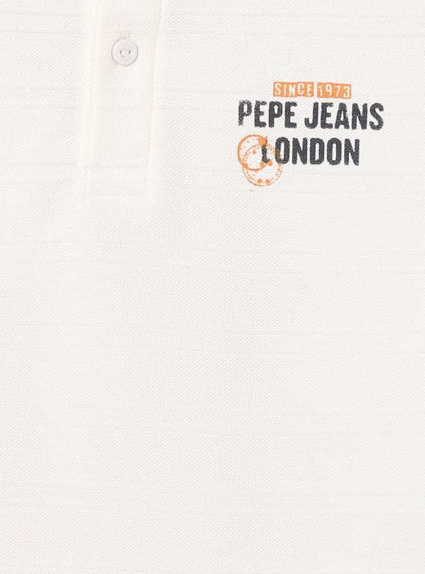 PEPE JEANS Boys Graphic Print Polo T-shirt