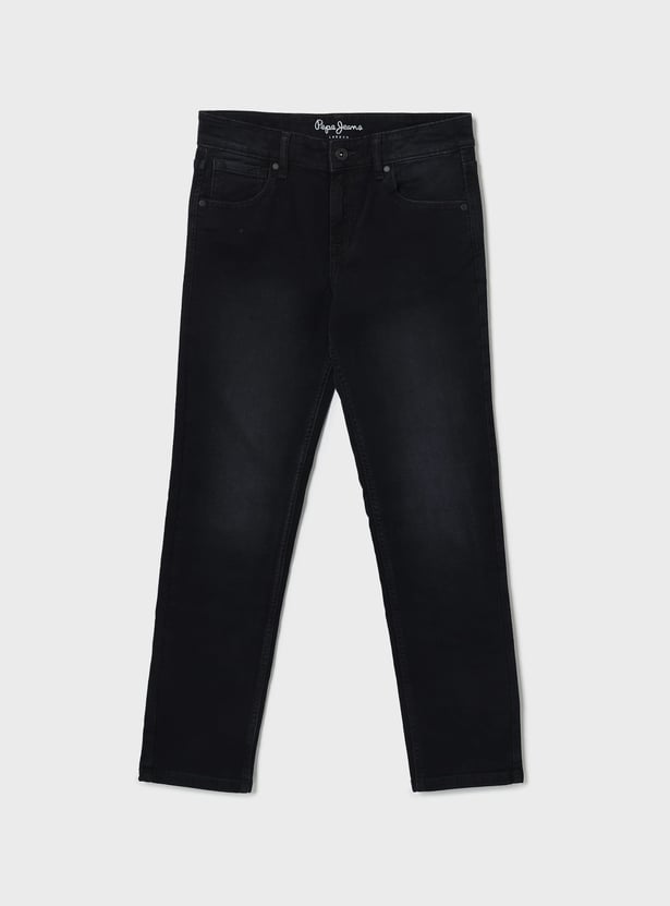 PEPE JEANS Boys Darkwashed Rogear Jeans (Regular)