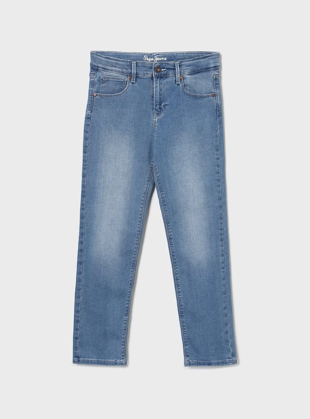 PEPE JEANS Boys Washed Regular Fit Jeans