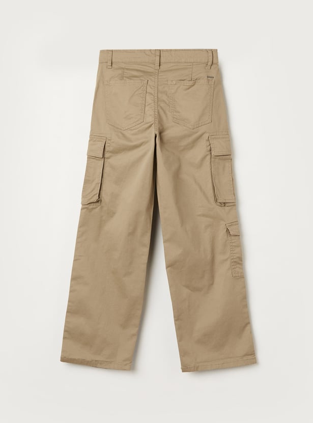 PEPE JEANS Boys Solid Procter Cargos (Regular)
