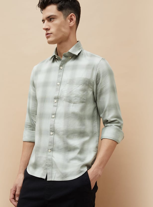 CODE Checked Regular Fit Shirt
