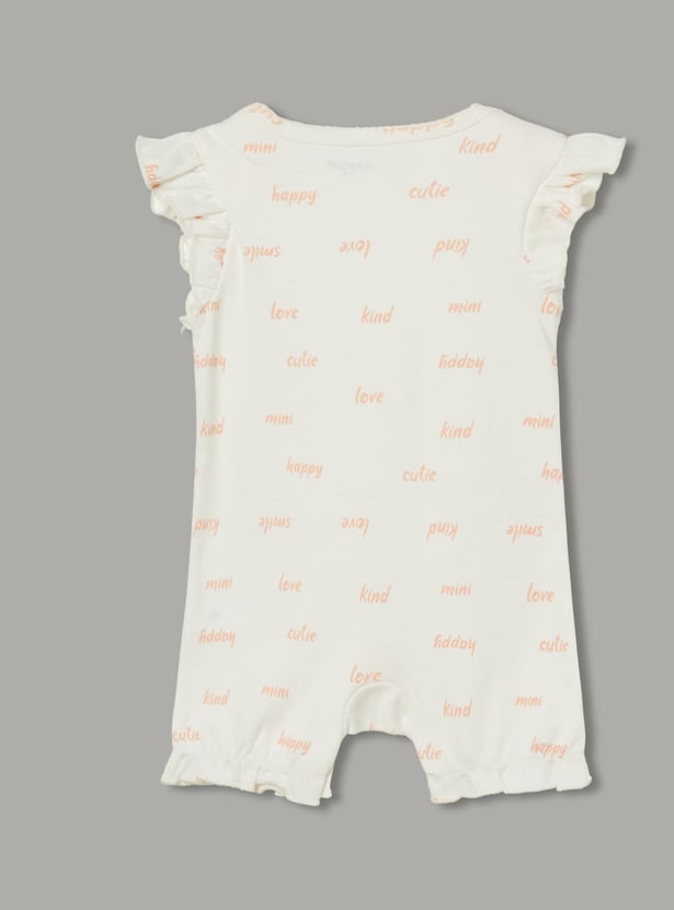 JUNIOR BABY Girls Printed Rompers - Pack of 3