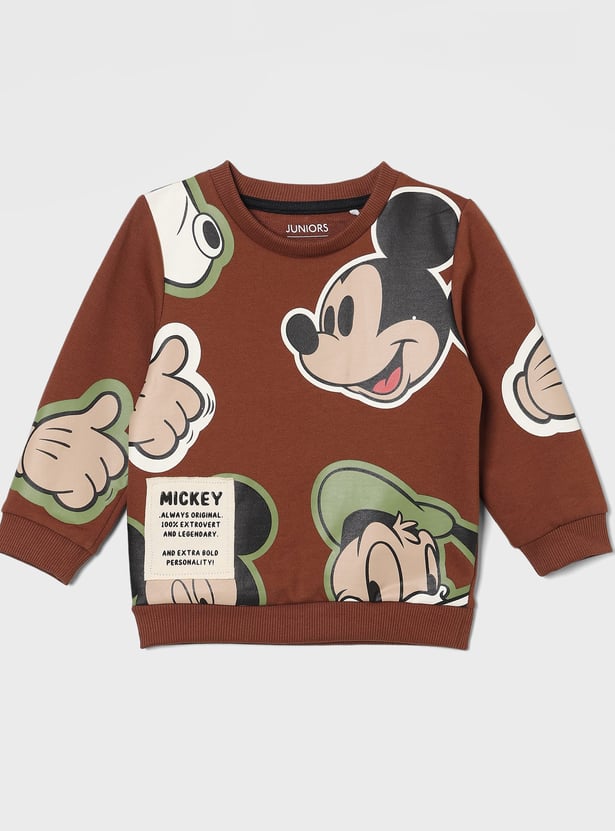 JUNIORS Boys Mickey Mouse Print Sweatshirt