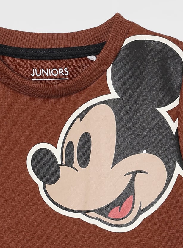 JUNIORS Boys Mickey Mouse Print Sweatshirt