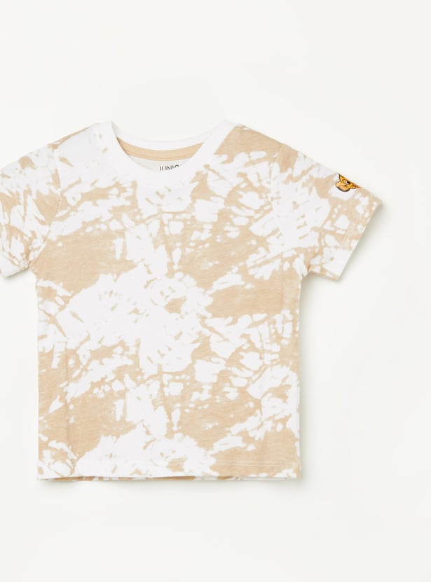 JUNIORS Boys The Lion King Print Dungaree with Tie-Dye T-shirt