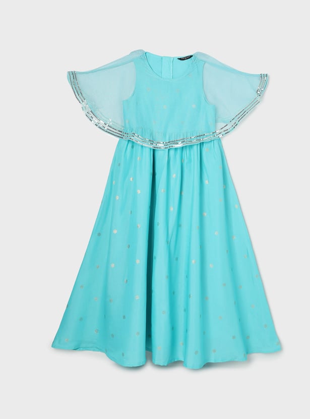 MELANGE Sequin Embellished A-Line Dress