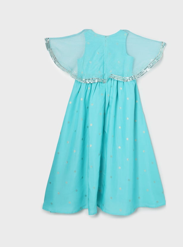 MELANGE Sequin Embellished A-Line Dress