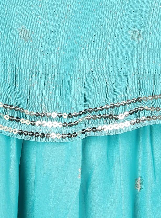 MELANGE Sequin Embellished A-Line Dress
