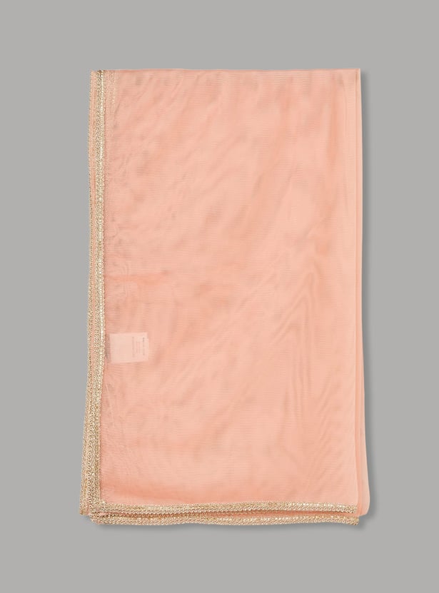 MELANGE Girls Embroidered Straight Kurta Set