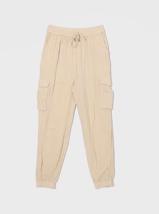 FAME FOREVER Girls Gathered Cargo Joggers
