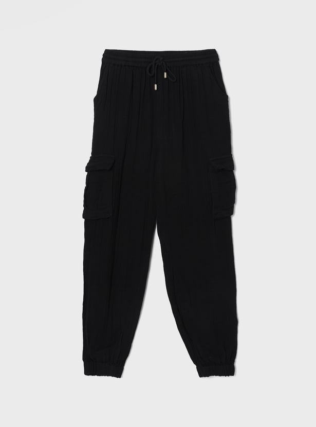 FAME FOREVER Girls Gathered Cargo Joggers