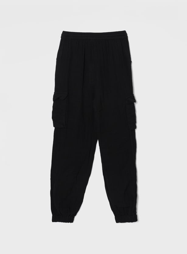 FAME FOREVER Girls Gathered Cargo Joggers