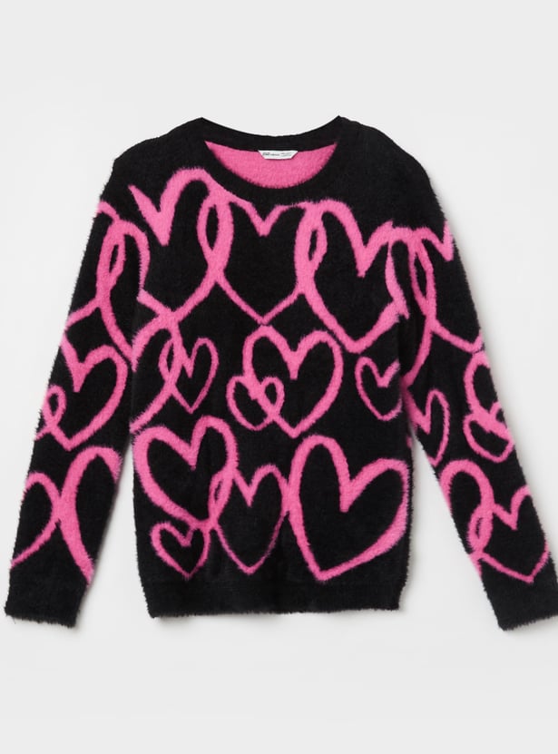 FAME FOREVER Girls Printed Sweater