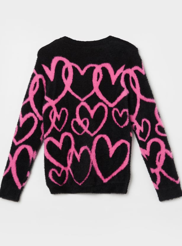 FAME FOREVER Girls Printed Sweater