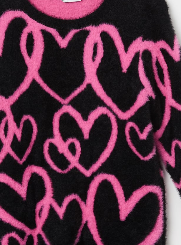 FAME FOREVER Girls Printed Sweater
