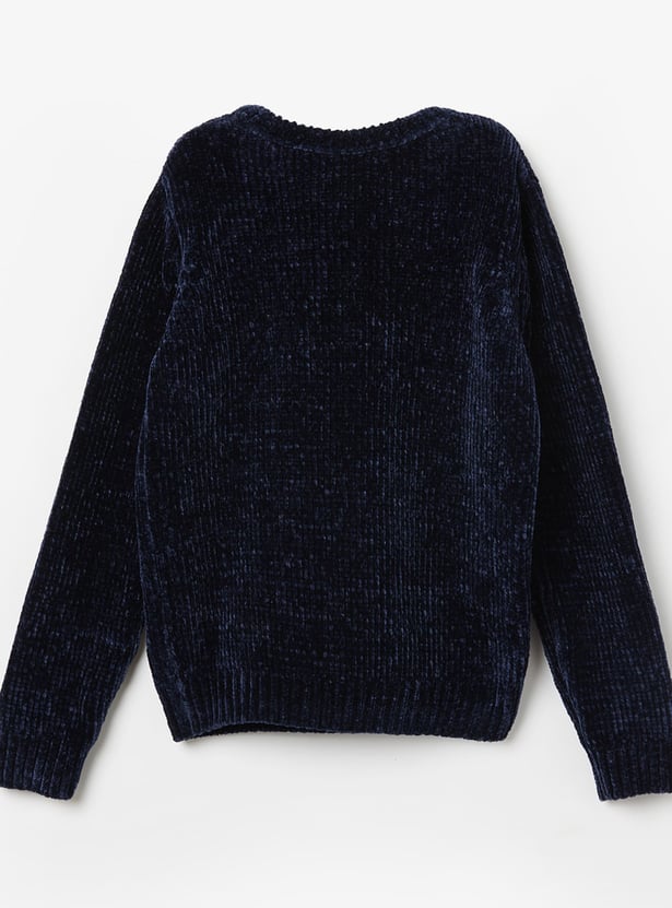 FAME FOREVER Girls Embroidered Sweater