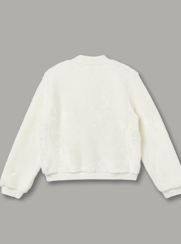 FAME FOREVER Girls Fuzzy Cardigan