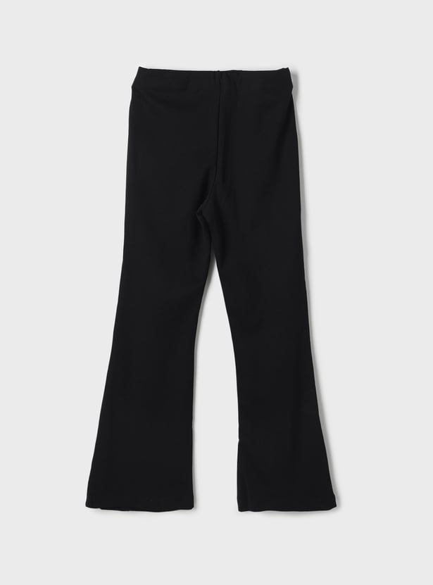 UNITED COLORS OF BENETTON Girls Chain-Detailed Flared Trousers