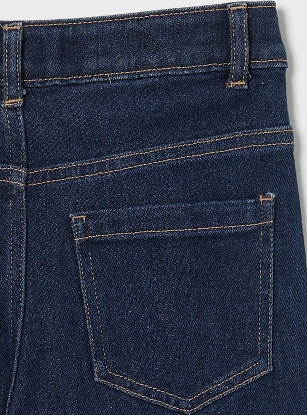 UNITED COLORS OF BENETTON Girls Darkwashed Bootcut Fit Jeans
