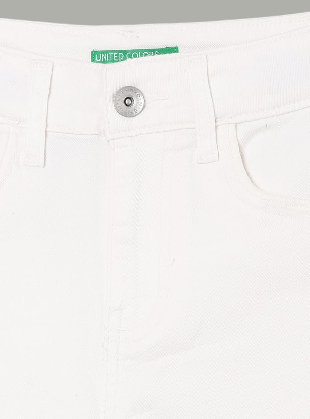 UNITED COLORS OF BENETTON Girls Solid Bootcut Jeans