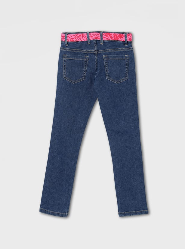 UNITED COLORS OF BENETTON Girls Washed Slim Fit Jeans