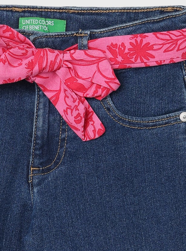 UNITED COLORS OF BENETTON Girls Washed Slim Fit Jeans