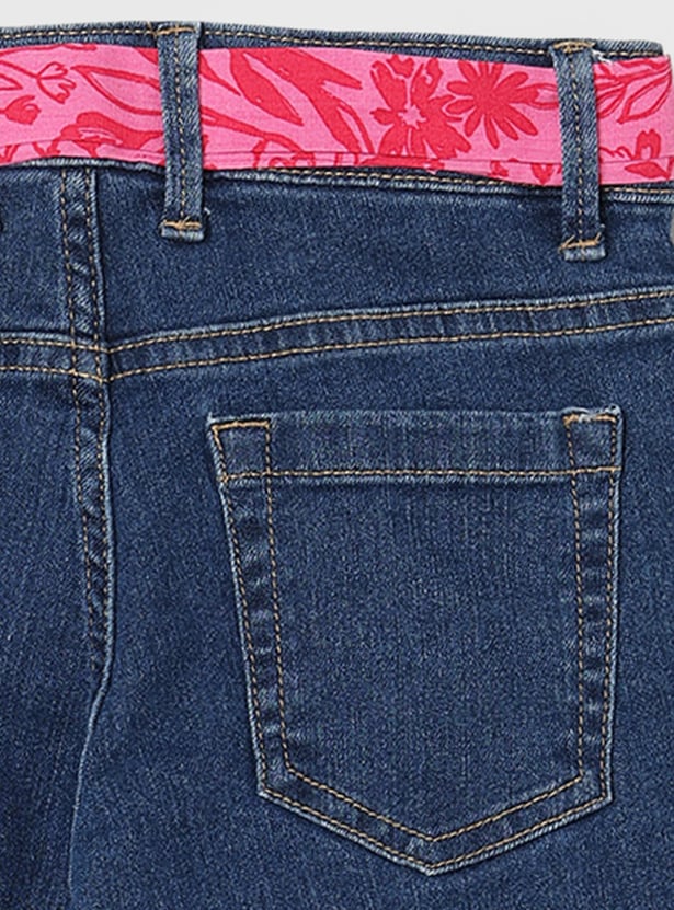 UNITED COLORS OF BENETTON Girls Washed Slim Fit Jeans