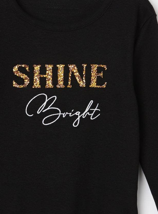UNITED COLORS OF BENETTON Girls Embellished T-shirt