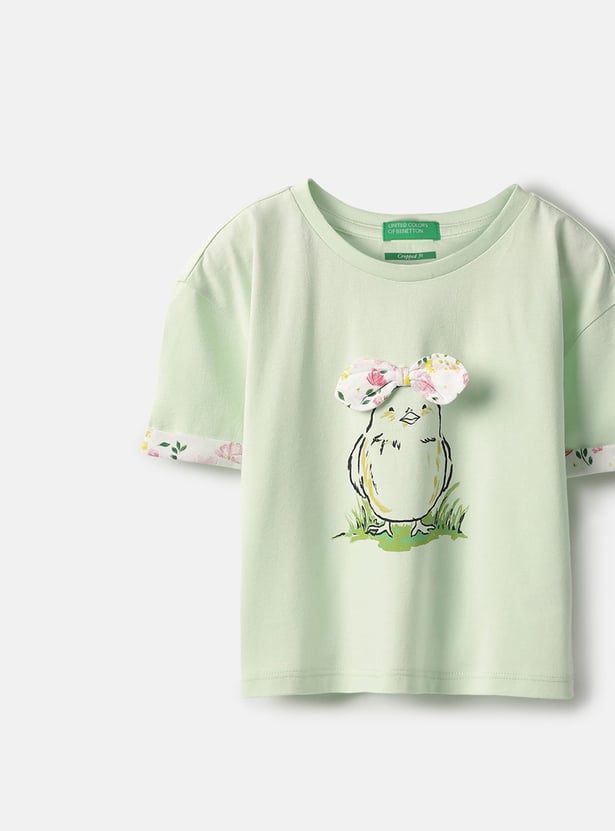 UNITED COLORS OF BENETTON Girls Graphic Print T-shirt