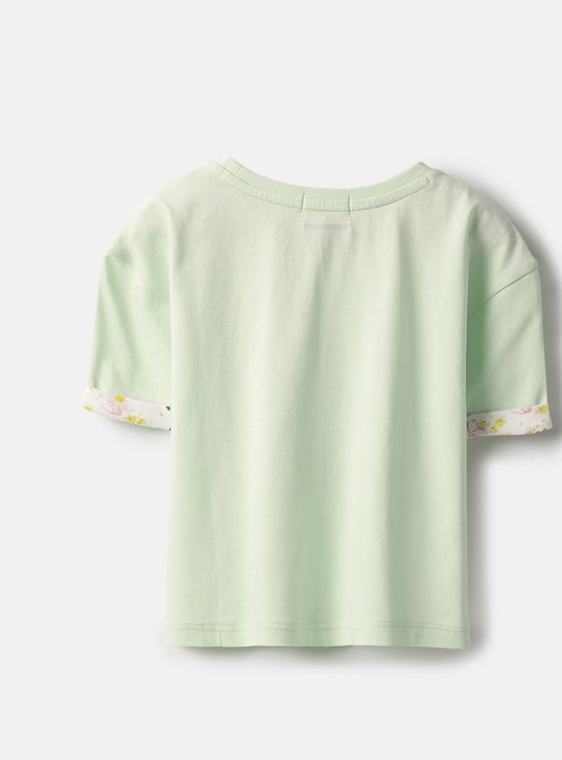 UNITED COLORS OF BENETTON Girls Graphic Print T-shirt