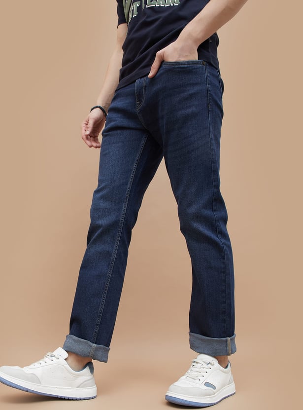DENIMIZE Washed Slim Straight Jeans