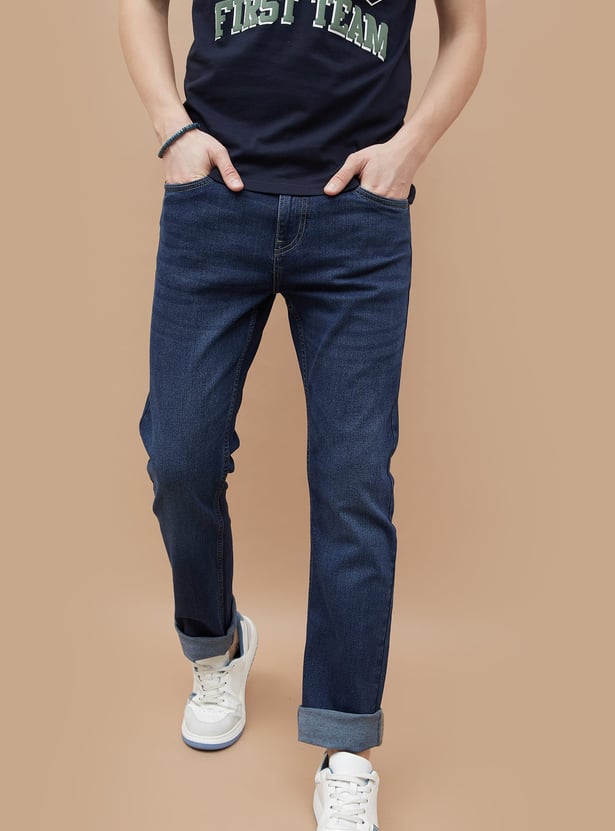 DENIMIZE Washed Slim Straight Jeans