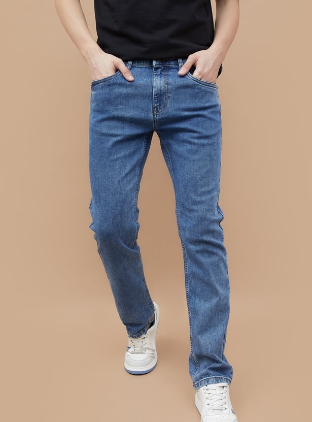 DENIMIZE Washed Slim Straight Jeans