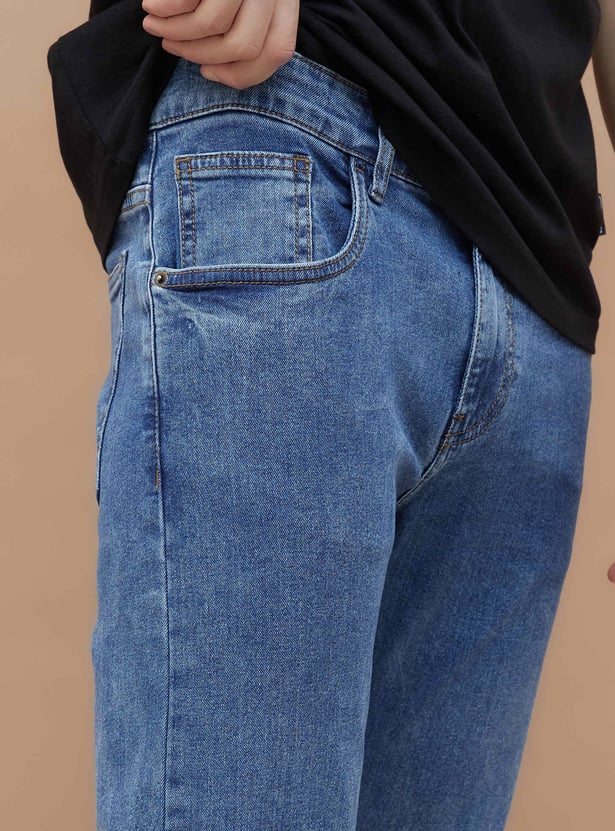 DENIMIZE Washed Slim Straight Jeans