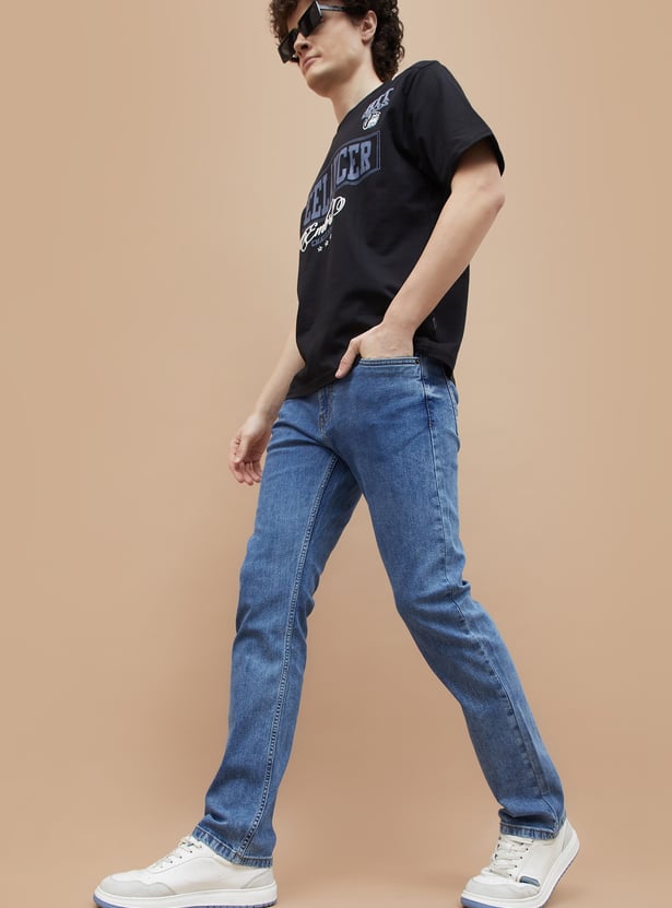 DENIMIZE Washed Slim Straight Jeans