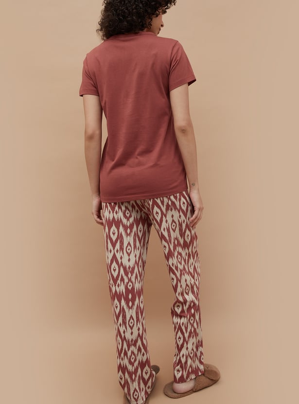 GINGER Ikat Print Night Suit