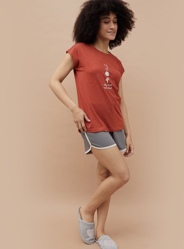 GINGER Embossed Lounge T-shirt