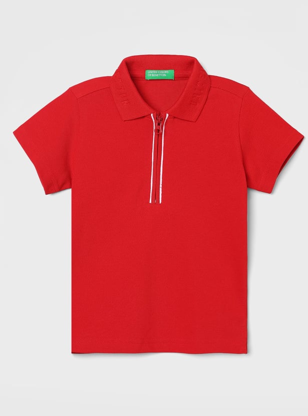 UNITED COLORS OF BENETTON Boys Solid Polo T-shirt