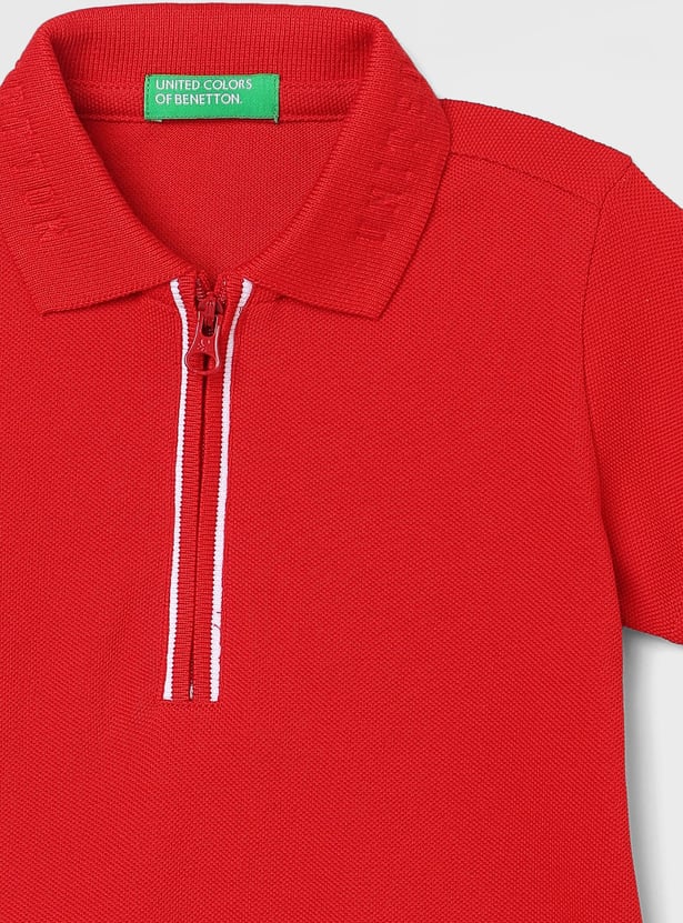 UNITED COLORS OF BENETTON Boys Solid Polo T-shirt