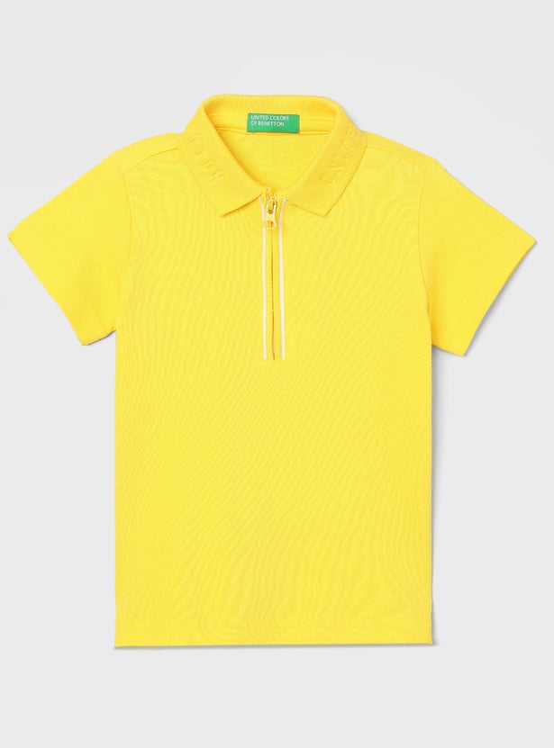 UNITED COLORS OF BENETTON Boys Solid Polo T-shirt