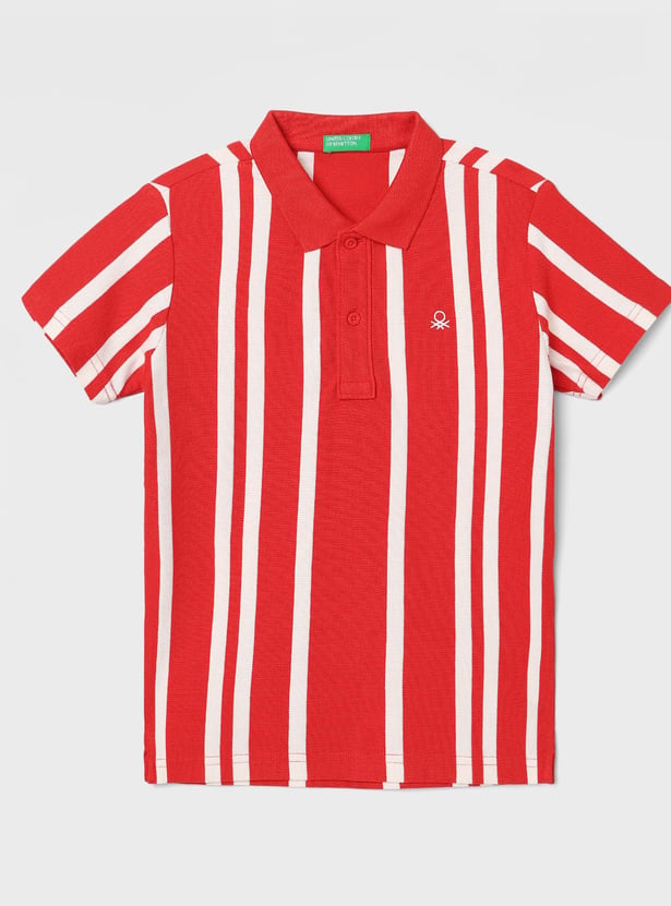 UNITED COLORS OF BENETTON Boys Striped Polo T-shirt
