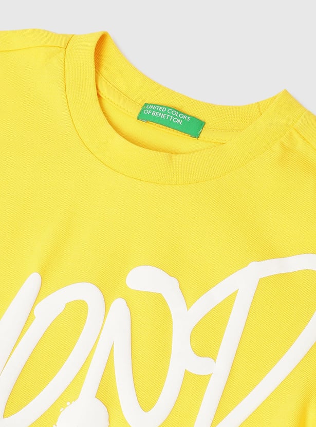UNITED COLORS OF BENETTON Boys Typographic Print T-shirt