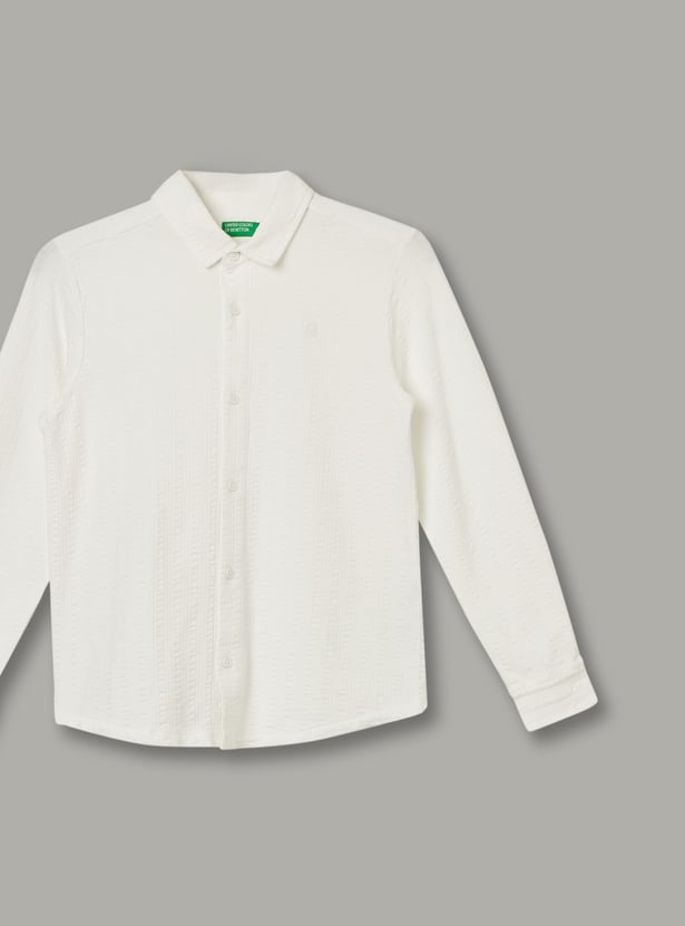 UNITED COLORS OF BENETTON Boys Textured Shirt