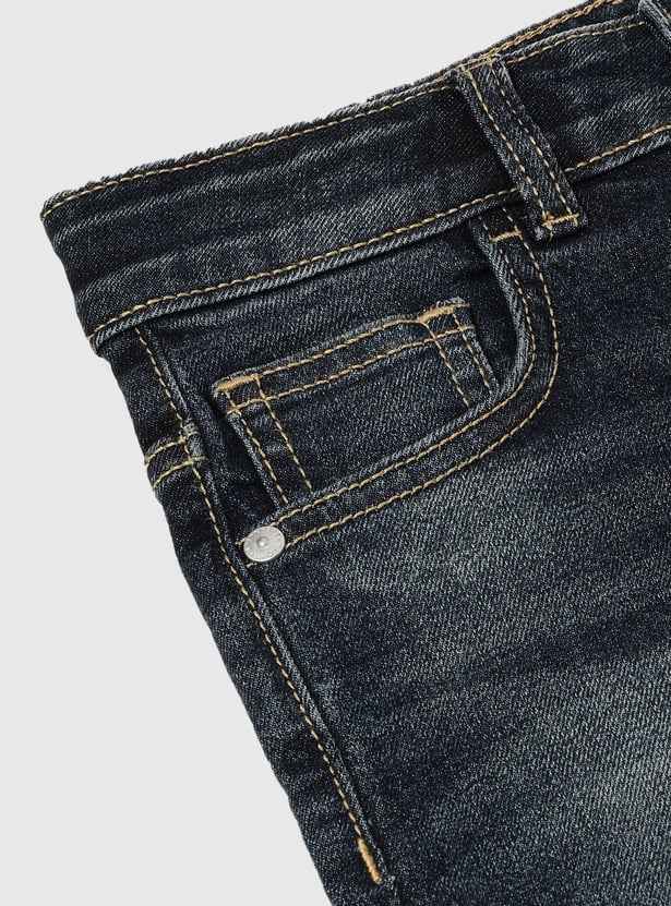 UNITED COLORS OF BENETTON Boys Darkwashed Regular Fit Jeans