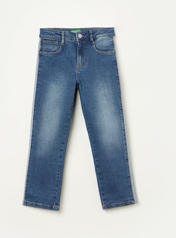 UNITED COLORS OF BENETTON Boys Washed Straight Fit Jeans