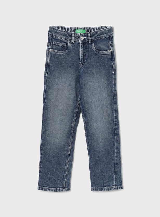 UNITED COLORS OF BENETTON Boys Stonewashed Straight Fit Jeans